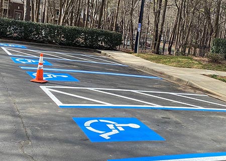 Parking Lot Striping and Seal Coat - Our Services Home - Bright White Contractor LLC - brightwhitenc.com