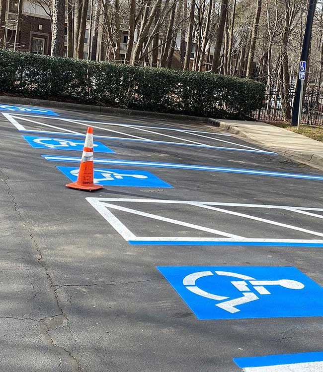 Parking Lot Striping and Seal Coat - Our Services Home - Bright White Contractor LLC - brightwhitenc.com